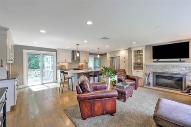 Family Room and Kitchen.