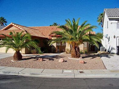Facade/Exterior Front. Nice mature palm trees