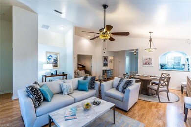 12 ft, cathedral ceilings throughout give a light 