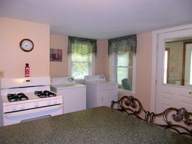 Gas range in kitchen