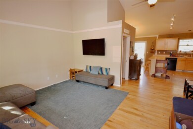 Livingroom opening into the kitchen.