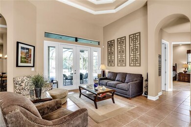 Living room with master off to the right