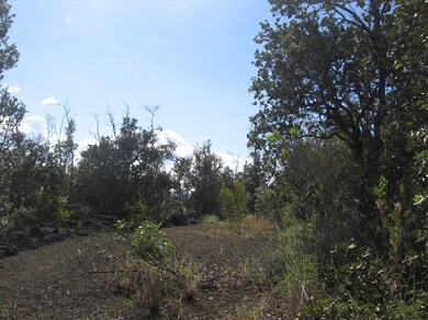 Along long driveway.