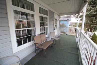 Charming front porch entry.