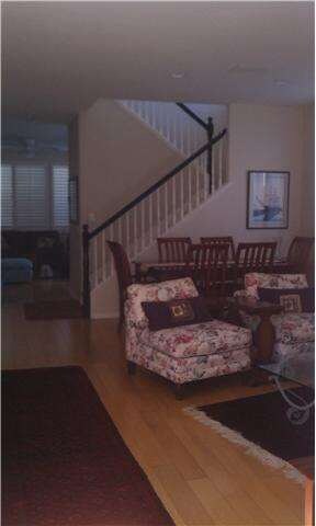 LR/DR area with french dors leading to backyard.