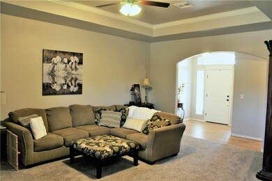 Living Room Showing Entry...Notice the Tray Ceilin