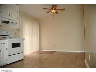 Kitchen - Dining area of kitchen with ceiling fan 