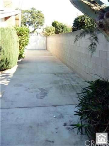 Back view of Gated Driveway