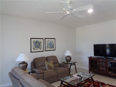 Living room with ceiling fan