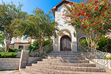 An inviting front entrance to this grand estate, f