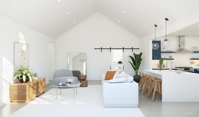 Great room with vaulted condition 