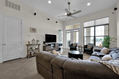 Living space has 12' ceilings and overlooks the ov