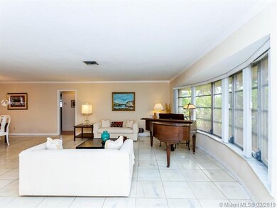 Living room with bay window