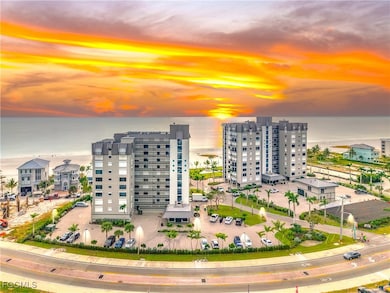 Aerial view at Sunset of Gulf view and a view of building / complex