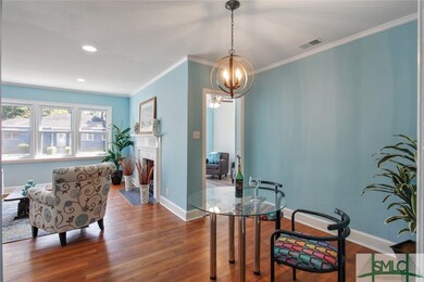 Dining area with 3rd bedroom/office/den in the bac