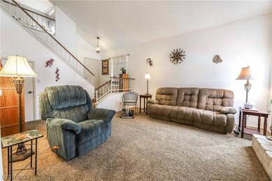 Soaring 17' ceilings highlight the great room