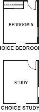 Bedroom 5 in liue of study selected for this home.
