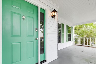 Full front porch with Vinyl railings