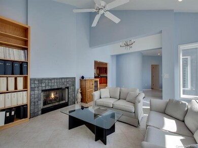 Cozy living room with fireplace