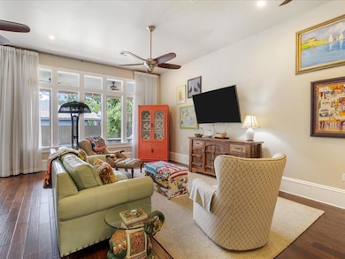 Large open design between the kitchen, living and