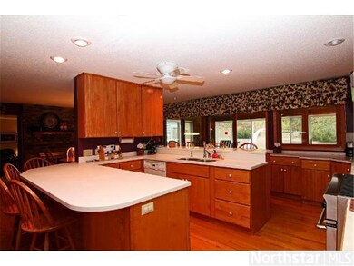 Kitchen with Corian and newer cabinets