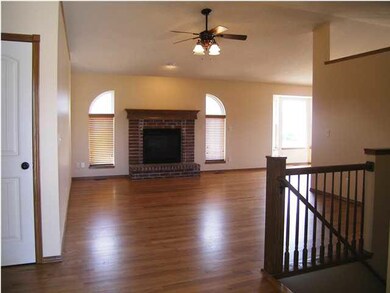 The view of the living from the entry.
