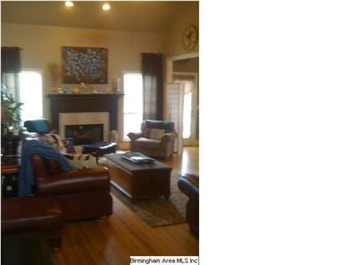 Greatroom with fireplace.