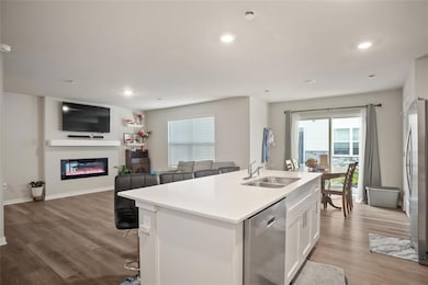 Kitchen looking Living Room