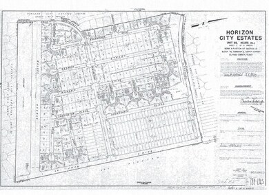 Horizon City Estate Plat Map