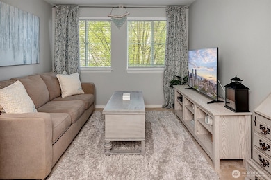 Leafy green scenery from living room windows