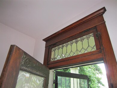 Pretty leaded glass windows, and fabulous woodwork