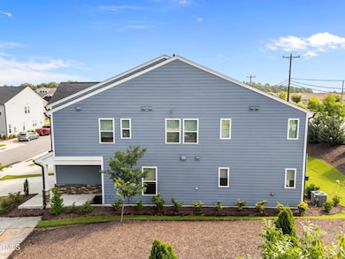 Side view of spacious townhouse