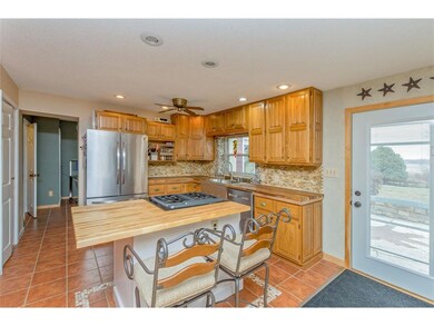 Breakfast Bar with newer gas stove