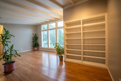 Built-in shelving in Living room area