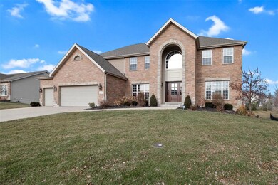 Elegant stone and brick front.