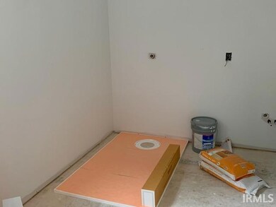 Custom shower in progress