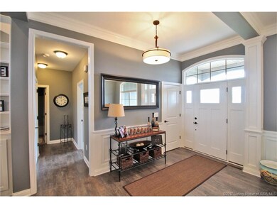 Foyer with detailed trim