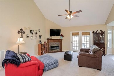Living room with beautiful vaulted ceilings