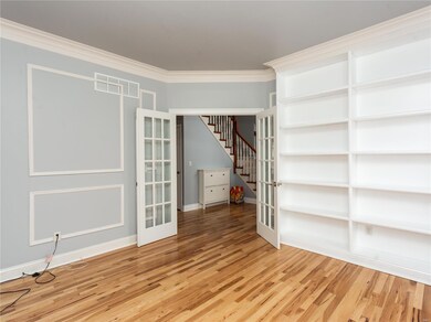den with custom trim and built ins