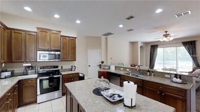Spacious kitchen with island.