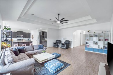 Living space, double tray ceiling