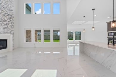 The open-concept living area flows seamlessly into