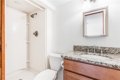 Updated full bath on the lower level.