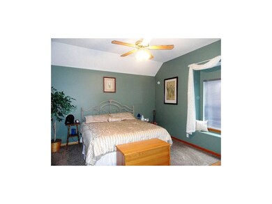 Large master suite with walk in closet.