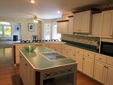 Looking over to the kitchen dining area