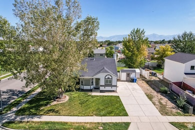 Aerial view of residential area