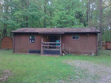 Exterior Front. Closeup of cabin