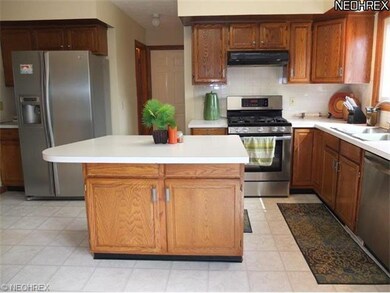 Spacious kitchen with island.