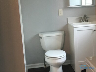 Bathroom bonus is the stacked  washer/ dryer