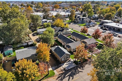 Aerial view of residential area